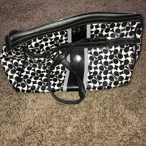 Black and white coach bag